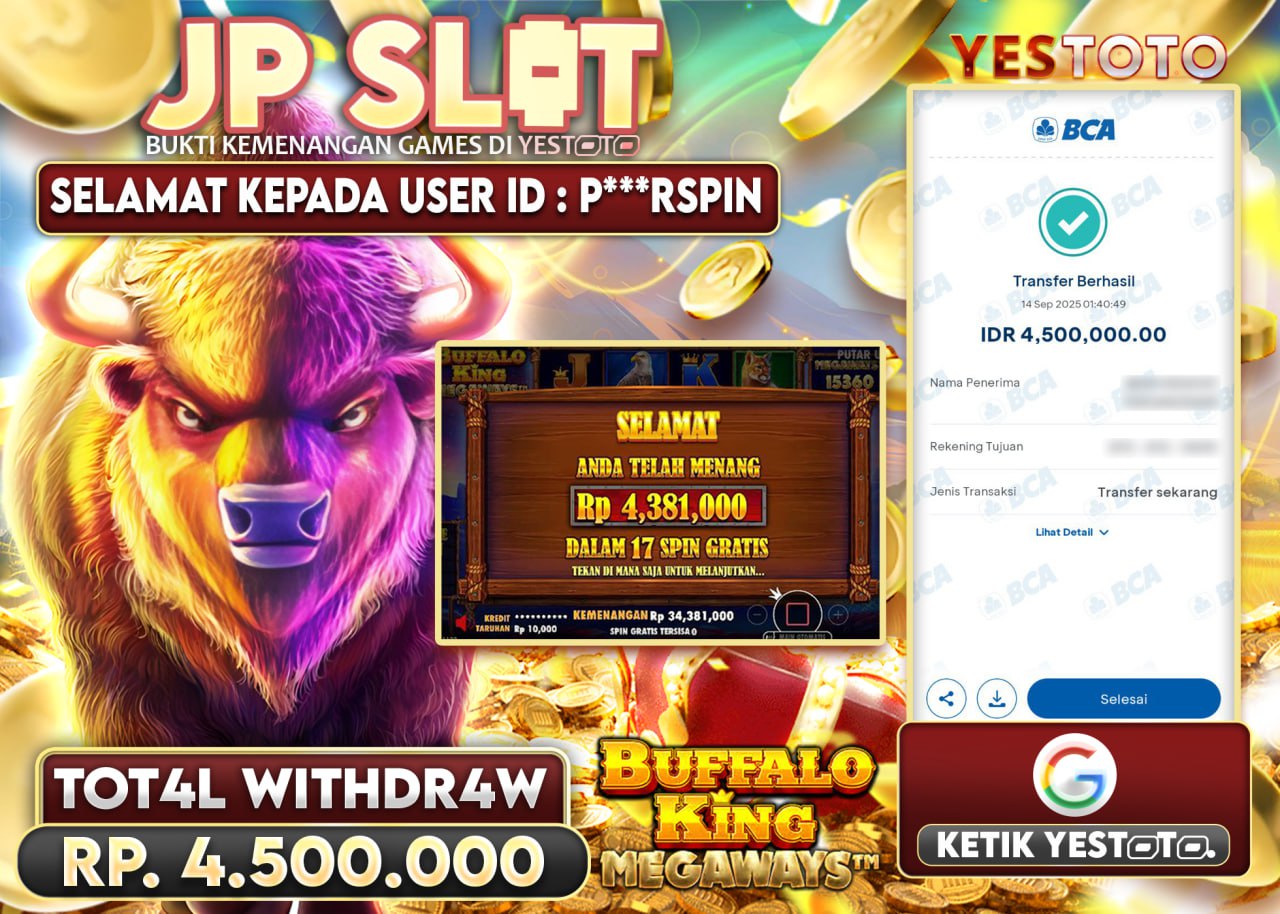 P***RSPIN JACKPOT SLOT BUFALLO KINGS Rp.4.500.000 - LUNAS